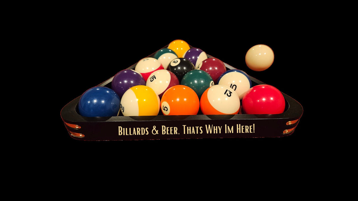 Billards & Beer, Thats Why Im Here! Design Pool Triangle | Billiards Triangle | Wedding | Anniversary | Billiards Supplies | Pool Room