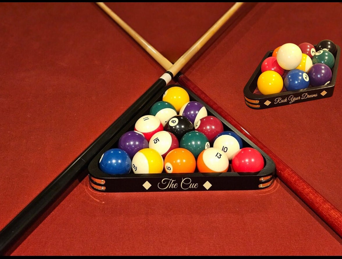 Personalized Billiard Ball Rack: Custom Pool Table Decor Twisted Edge Creations