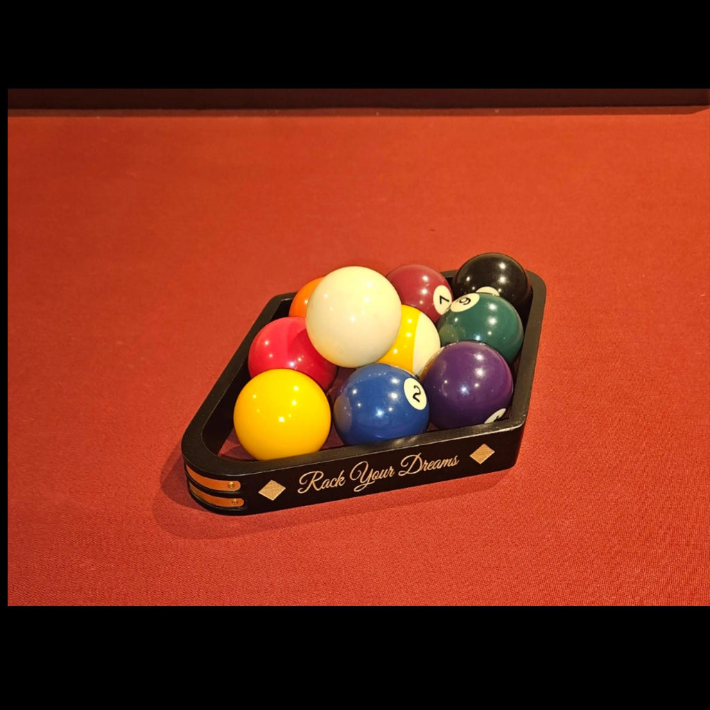 Custom Billiards Kit | Engraved Billiards Rack | 9 Ball Rack | Billiard Brush | Billiards Triangle | Man Cave Decor | Father's Day Gift