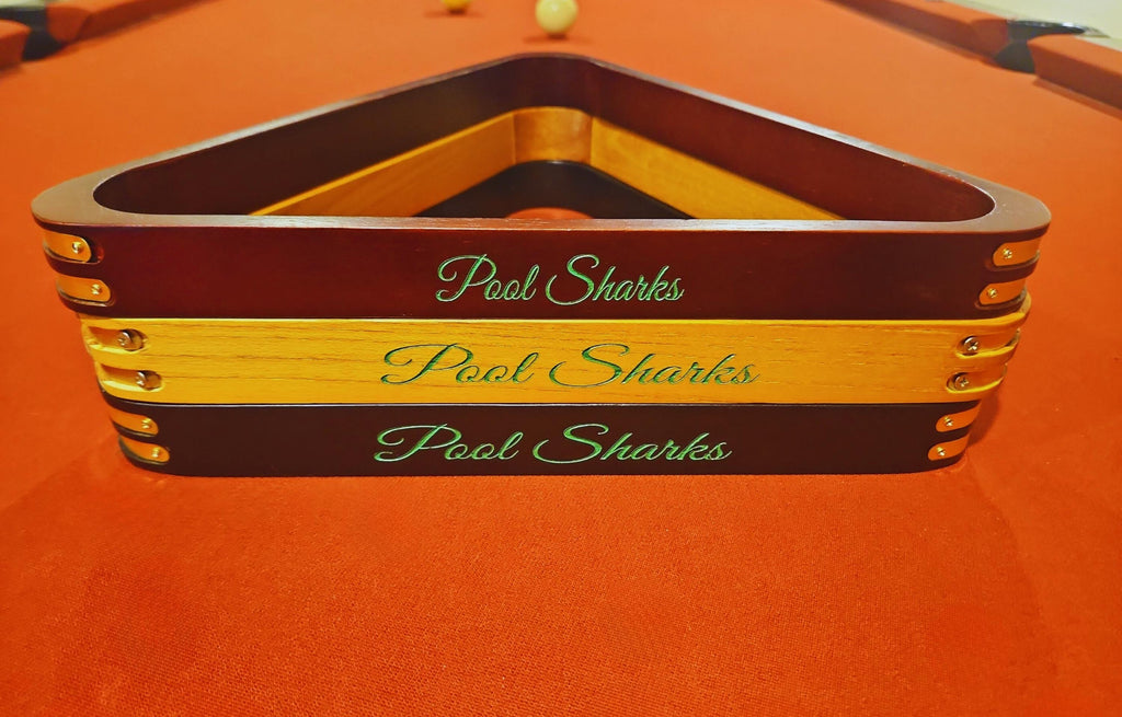 Modern Personalized Billiard Rack: Custom Pool Room Decor Gift for Pool Player