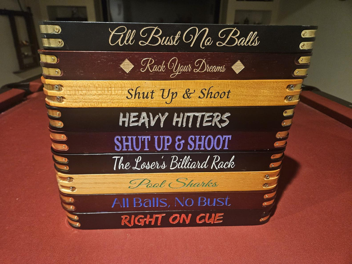 8 Ball Billiard Rack: Pool Game Room Decor, Gift for Pool Player Twisted Edge Creations