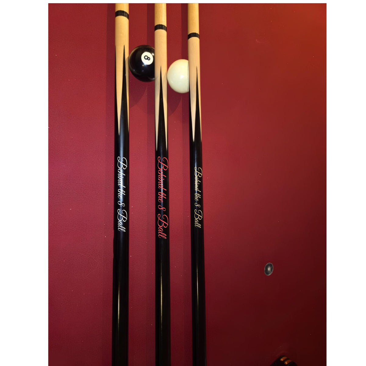Personalized Pool Cue & 8 Ball Rack Set – Custom Billiards Gift for Him, Game Room Gift, Pool Player Gift Twisted Edge Creations