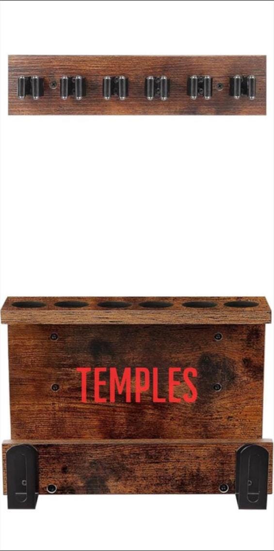 Personalized Pool Cue Rack | Engraved Billiard Holder | 6 or 8 Cue Storage Game Room | Custom Engraved Billiard Cue Holder Twisted Edge Creations
