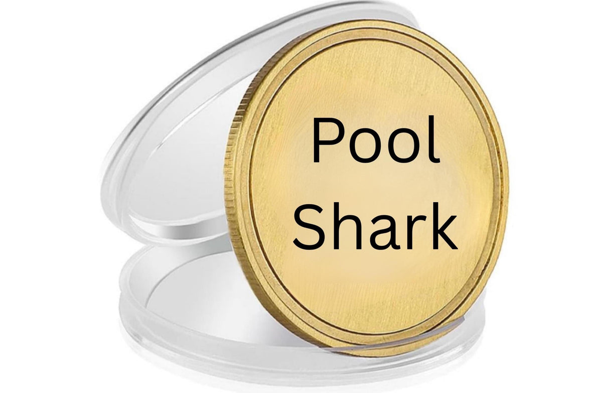 Billiards Challenge Coin Set of 4, Pool Player Gift, Brass 8 Ball Coins, Pool Shark Game Room Gift Twisted Edge Creations