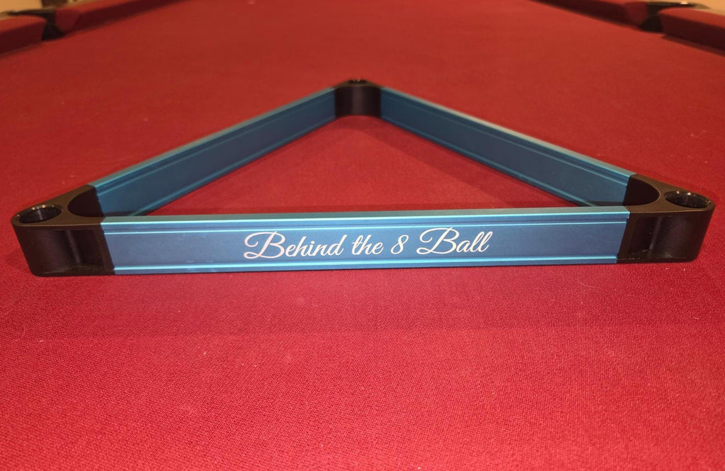 Heavy Duty Metal Pool Rack, Personalized Aluminum Billiards Triangle, Custom Engraved 8 Ball Rack, Professional Pool Table Equipment Twisted Edge Creations