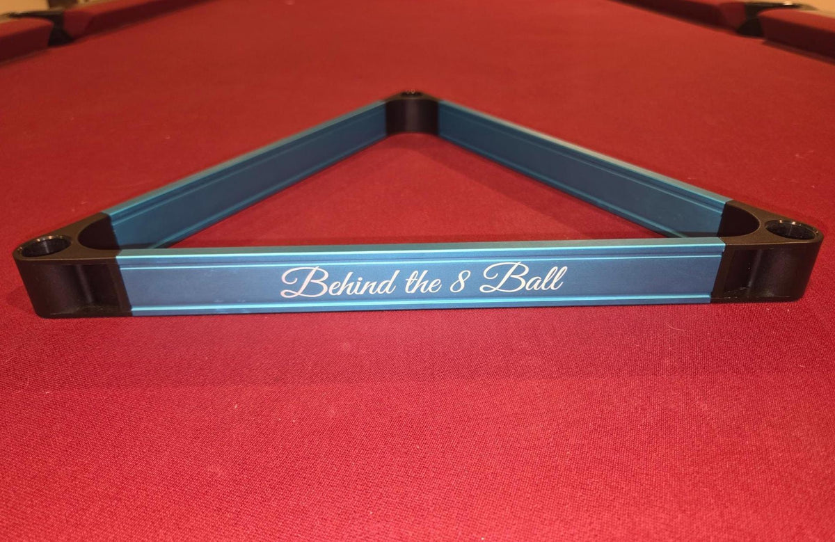 Heavy Duty Metal Pool Rack, Personalized Aluminum Billiards Triangle, Custom Engraved 8 Ball Rack, Professional Pool Table Equipment Twisted Edge Creations