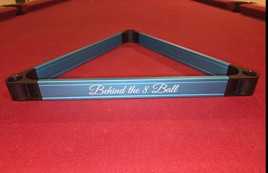 Custom Aluminum Pool Rack Fiber Laser Engraved | Metal Billiard Triangle | Personalized Pool Gift Twisted Edge Creations