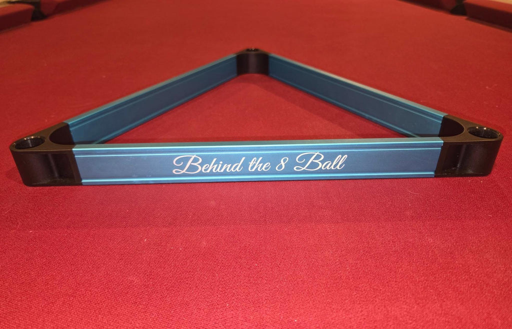 Engraved Aluminum Billiards Rack | Fiber Laser Pool Triangle Twisted Edge Creations