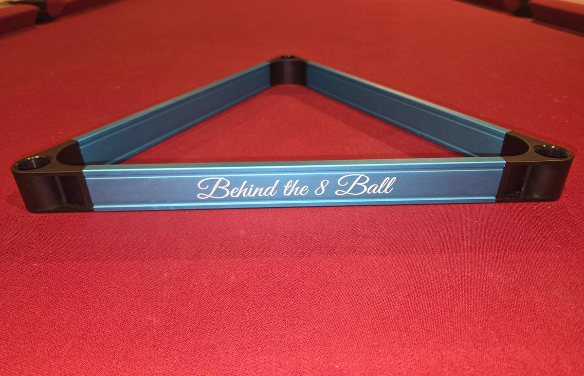 Engraved Aluminum Billiards Rack | Fiber Laser Pool Triangle Twisted Edge Creations